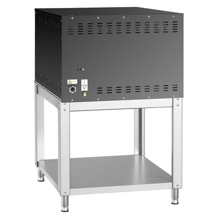 GGM Gastro Electric Deck Pizza Oven - Twin Deck - Refractory Stone Deck - 6+6 - Ø 35cm (35.1 cm) - Mechanical Controls - up to 450°C - incl. Base frame