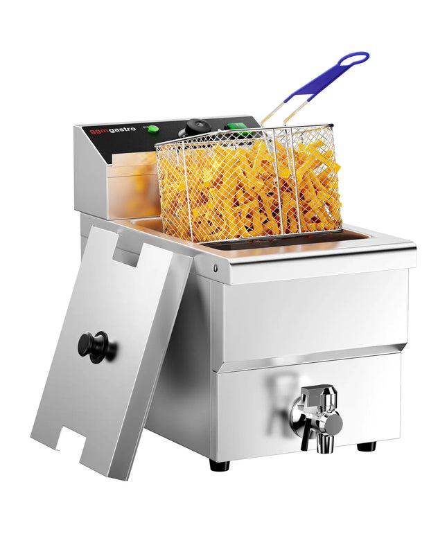 GGM Gastro Electric deep fryer - 12 litres - 3.25 kW - with drain tap
