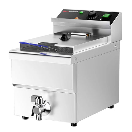 GGM Gastro Electric deep fryer - 12 litres - 3.25 kW - with drain tap