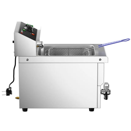 GGM Gastro Electric deep fryer - 12 litres - 3.25 kW - with drain tap