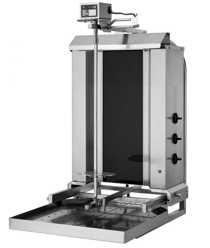 GGM Gastro Electric Doner Kebab Grill (Shawarma/Gyros) - 3 Burner - up to 40kg - 5.40kW - incl. 2 double doors & drip tray
