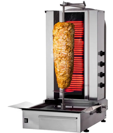 GGM Gastro Electric Doner Kebab Grill (Shawarma/Gyros) - 4 Burner - up to 60kg - 7.20kW - incl. 2 double doors - For CE