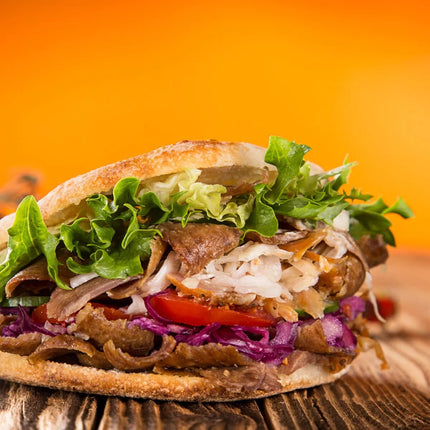 GGM Gastro Electric Doner Kebab Grill (Shawarma/Gyros) - 5 Burner - up to 80kg - 9kW - incl. 2 double doors & drip tray
