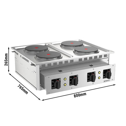 GGM Gastro Electric Drop-in Boiling Top - 10.4kW - 4 Plates