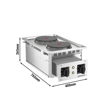 GGM Gastro Electric Drop-in Boiling Top - 5.2kW - 2 Plates