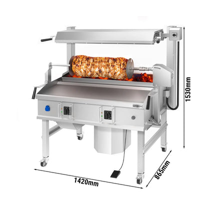 GGM Gastro Electric Horizontal Kebab Grill (Cağ Kebab) - up to 85kg - 14kW - Floor-standing