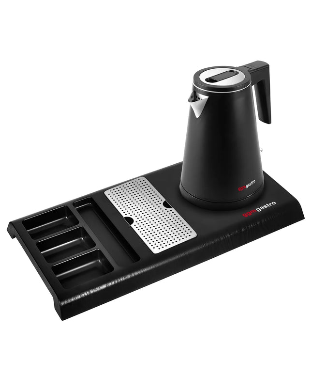 GGM Gastro Electric kettle - 0.8 litres - 1.2 kW - incl. tea station with 4 compartments and drip tray