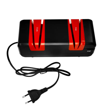 GGM Gastro Electric Knife Sharpener (15° groove) - Low-Noise Operation - 220x88x73mm - Red & Black