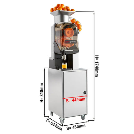GGM Gastro Electric Orange juicer - Silver - with Tap, Cleaning Mode & Base