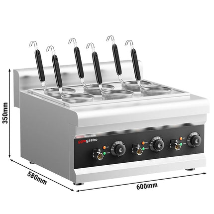 GGM Gastro Electric Pasta Cooker - Countertop - 3kW - with 6 Baskets