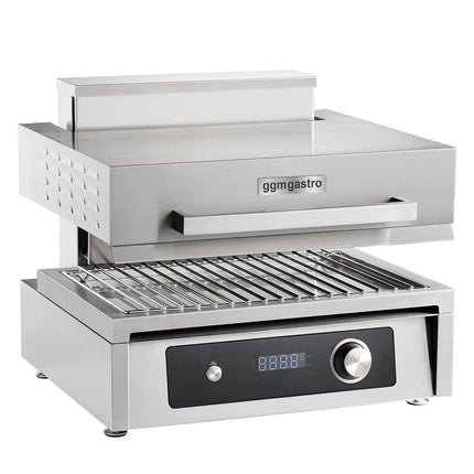 GGM Gastro Electric Rise & Fall Salamander Grill - Infrared - 4.5kW - 220V - Electronic Controls - Height-Adjustable Heating Elements