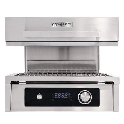GGM Gastro Electric Rise & Fall Salamander Grill - Infrared - 4.5kW - 220V - Electronic Controls - Height-Adjustable Heating Elements