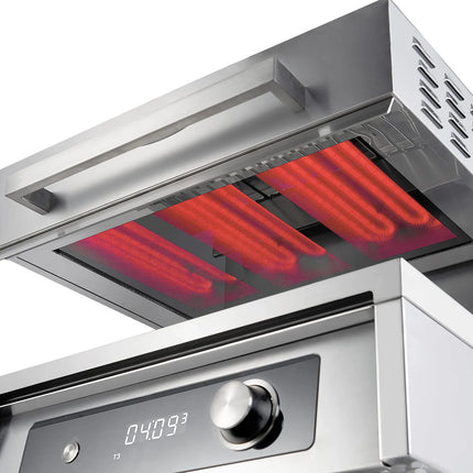 GGM Gastro Electric Rise & Fall Salamander Grill - Infrared - 4.5kW - 220V - Electronic Controls - Height-Adjustable Heating Elements