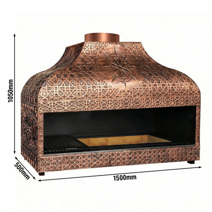 GGM Gastro Enclosed Copper Charcoal Grill - 1500mm
