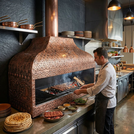 GGM Gastro Enclosed Copper Charcoal Grill - 1500mm
