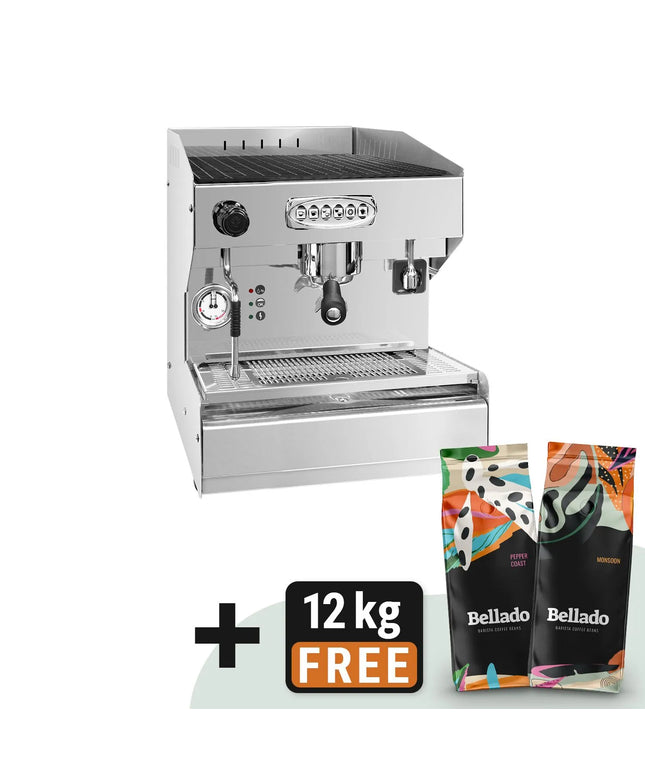 GGM Gastro Espresso Machine "Allegro" - 1 Group - incl. Pre-infusion System & 1 Steam Wand