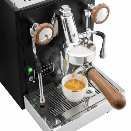 GGM Gastro Espresso Machine Compact - 1 Group - Manual - Pre-infusion System & 1 Steam Wand - Black