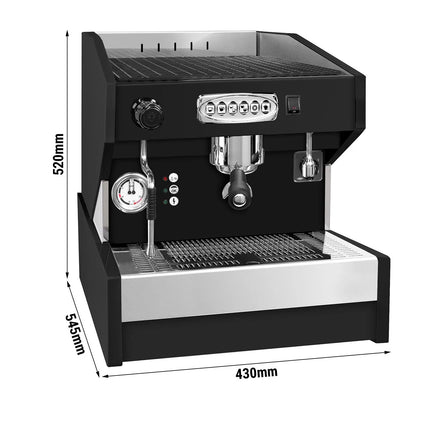 GGM Gastro Espresso Machine "Eminence" - 1 Group - Pre-infusion System & 1 Steam Wand - Black