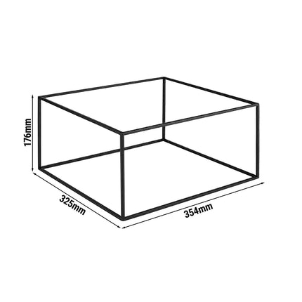 GGM Gastro Etagere / Buffet Stand - ASIA PLUS - Metal frame - Black - Height: 176mm - suitable for GN 1/3 & GN 2/3
