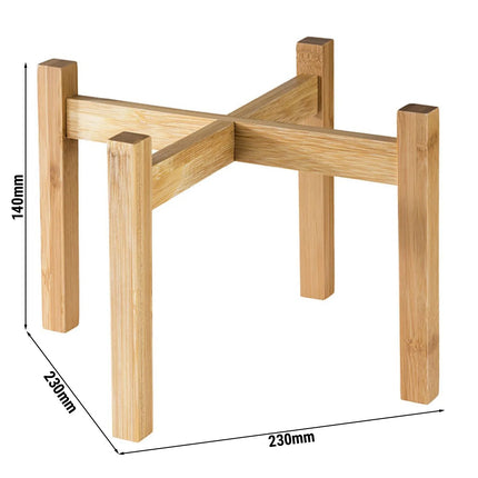 GGM Gastro Etagere / Buffet Stand - Bamboo - Brown - square - Height: 140mm - suitable for 10430 & 10435