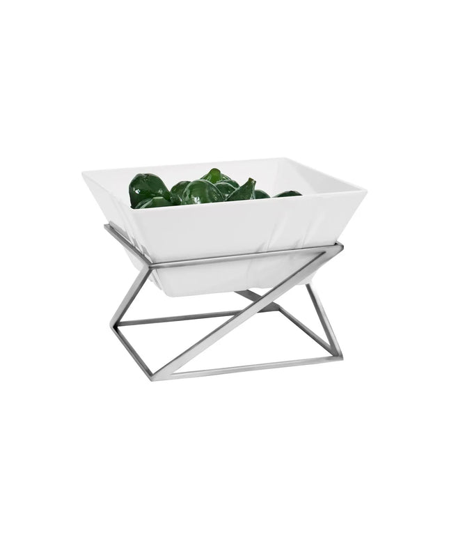 GGM Gastro Etagere / Buffet Stand - Chrome - square - Height: 175mm - incl. 1 Melamine bowl