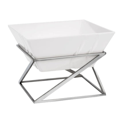GGM Gastro Etagere / Buffet Stand - Chrome - square - Height: 175mm - incl. 1 Melamine bowl