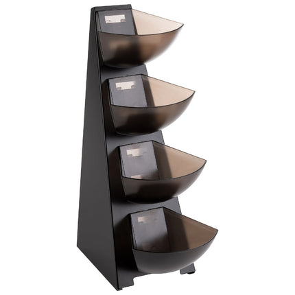 GGM Gastro Etagere / Buffet Stand - MULTI RACK - Stainless steel frame - Black/Grey - Height: 530mm - with 4 shelves - suitable for 11411#6