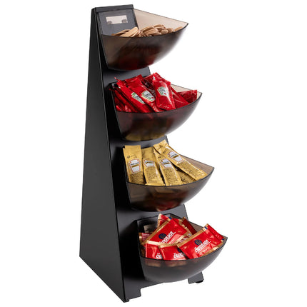 GGM Gastro Etagere / Buffet Stand - MULTI RACK - Stainless steel frame - Black/Grey - Height: 530mm - with 4 shelves - suitable for 11411#6
