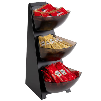 GGM Gastro Etagere / Buffet Stand - MULTI RACK - Stainless steel frame - Black/Grey - Height: 410mm - with 3 shelves - suitable for 11411#6