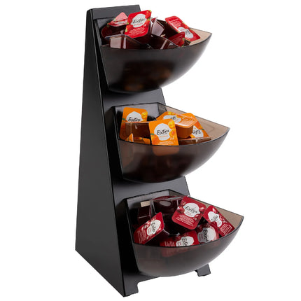 GGM Gastro Etagere / Buffet Stand - MULTI RACK - Stainless steel frame - Black/Grey - Height: 410mm - with 3 shelves - suitable for 11411#6