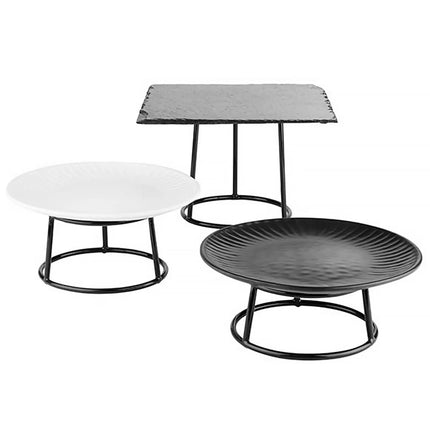 GGM Gastro Etagere / Buffet Stand - MULTI ROUND - Metal - Black - round - Height: 180mm
