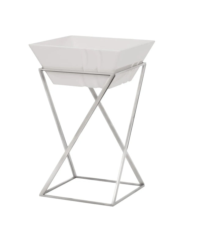 GGM Gastro Etagere / Buffet Stand - square - Height: 475mm - incl. 1 Melamine bowl - Chrome