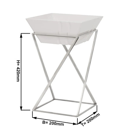 GGM Gastro Etagere / Buffet Stand - square - Height: 475mm - incl. 1 Melamine bowl - Chrome
