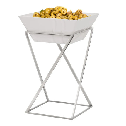 GGM Gastro Etagere / Buffet Stand - square - Height: 475mm - incl. 1 Melamine bowl - Chrome