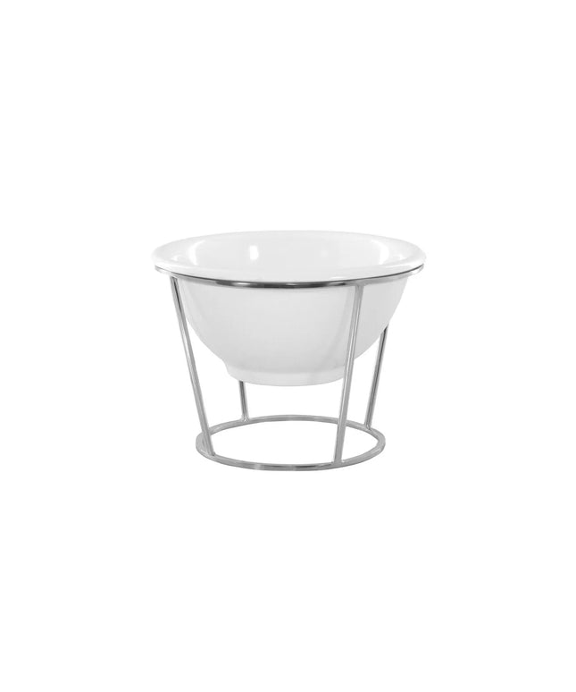 GGM Gastro Etagere / Buffet Stand - Stainless steel - Chrome, high gloss - round - Ø280mm - incl. 1 Melamine bowl - with 1 shelf - suitable for small round bowls