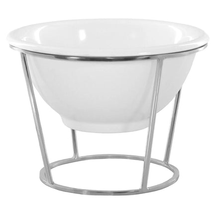 GGM Gastro Etagere / Buffet Stand - Stainless steel - Chrome, high gloss - round - Ø280mm - incl. 1 Melamine bowl - with 1 shelf - suitable for small round bowls