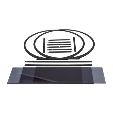 GGM Gastro Etagere / Buffet Stand - Stainless steel frame - Black - round - Ø540mm - with 3 shelves