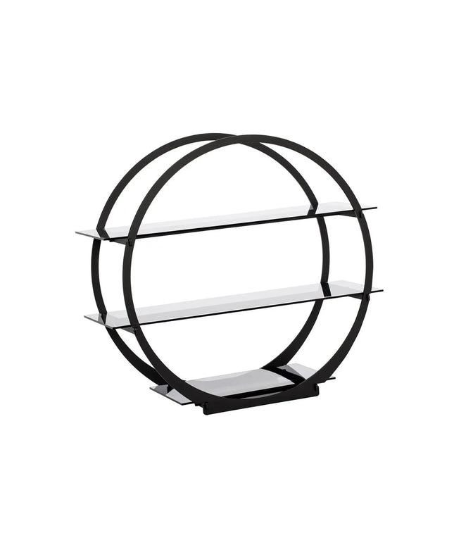 GGM Gastro Etagere / Buffet Stand - Stainless steel & plexiglass - Black - round - Ø390mm - with 3 shelves