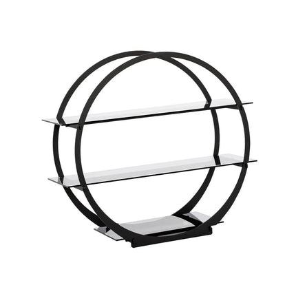 GGM Gastro Etagere / Buffet Stand - Stainless steel & plexiglass - Black - round - Ø450mm - with 3 shelves