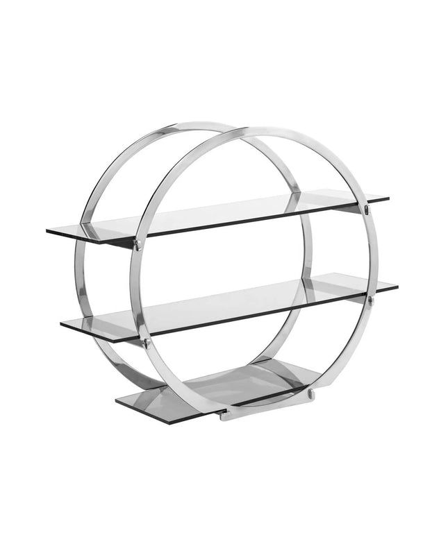 GGM Gastro Etagere / Buffet Stand - Stainless steel & plexiglass - Chrome - round - Ø490mm - with 3 shelves