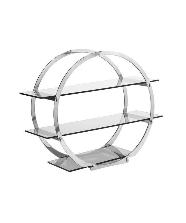 GGM Gastro Etagere / Buffet Stand - Stainless steel & plexiglass - Chrome - round - Ø450mm - with 3 shelves
