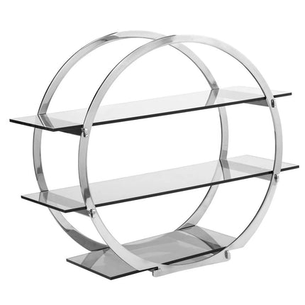 GGM Gastro Etagere / Buffet Stand - Stainless steel & plexiglass - Chrome - round - Ø490mm - with 3 shelves
