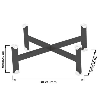 GGM Gastro Etagere / Buffet Stand - Stainless steel, powder-coated - Black - Height: 120mm - suitable for platters & plates from 210mm