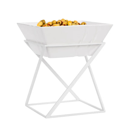 GGM Gastro Etagere / Buffet Stand - White - square - Height: 275mm - incl. 1 Melamine bowl