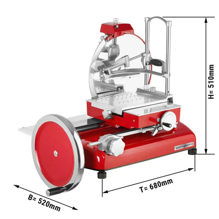 GGM Gastro Flywheel Meat Slicer - Blade 250mm - Red