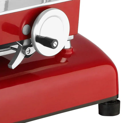 GGM Gastro Flywheel Meat Slicer - Blade 250mm - Red - with Pedestal Stand