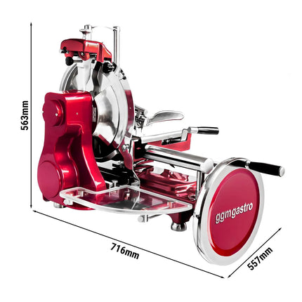 GGM Gastro Flywheel Meat Slicer - Blade 300mm - Red