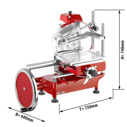 GGM Gastro Flywheel Meat Slicer - Blade 300mm - Red
