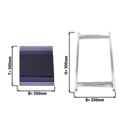 GGM Gastro Folding Side Table - 50x50cm