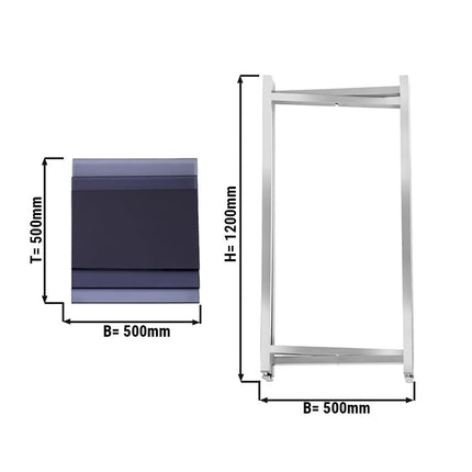 GGM Gastro Folding Side Table - 50x50cm - Height: 1200mm